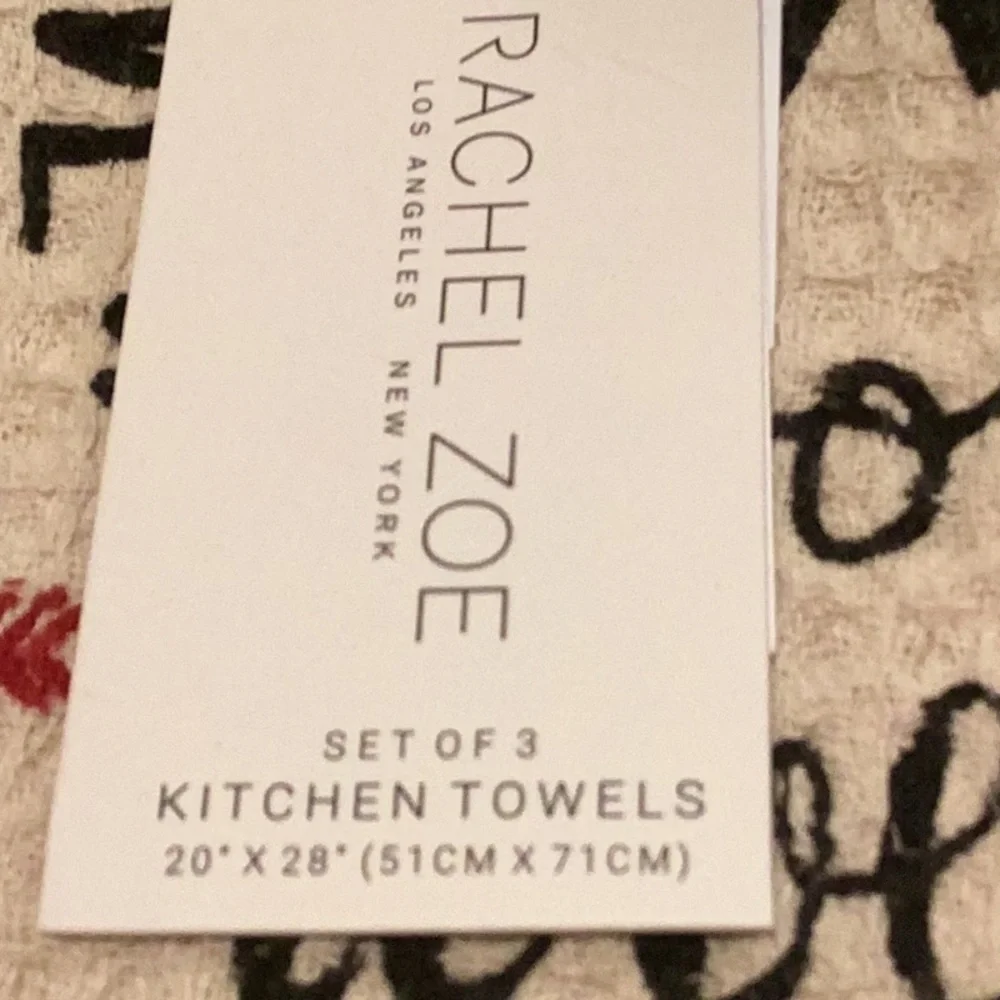 Rachel Zoe Valentine Kitchen Towels - set of 3